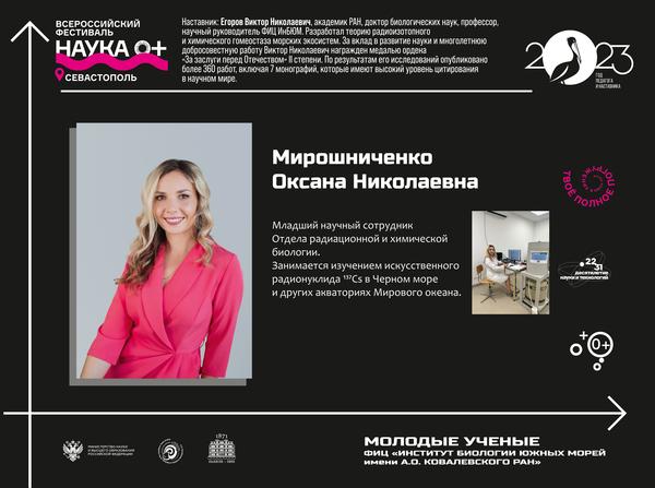 Мирошниченко Оксана Николаевна